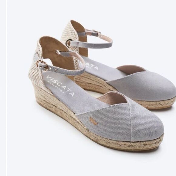 Viscata Barcelona Pubol Canvas Espadrille Wedges - Picture 1 of 12